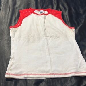 Kids Sleeveless Top with Red Accents